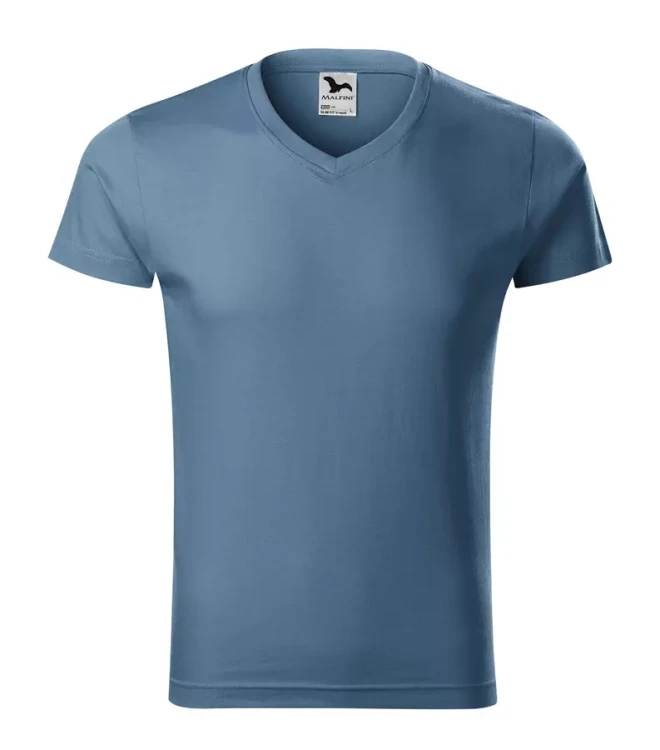 Koszulka męska 180g Slim Fit V-neck 146 z logo własnym nadrukiem na sercu odzież reklamowa WSZYSTKIE KOLORY (36).webp