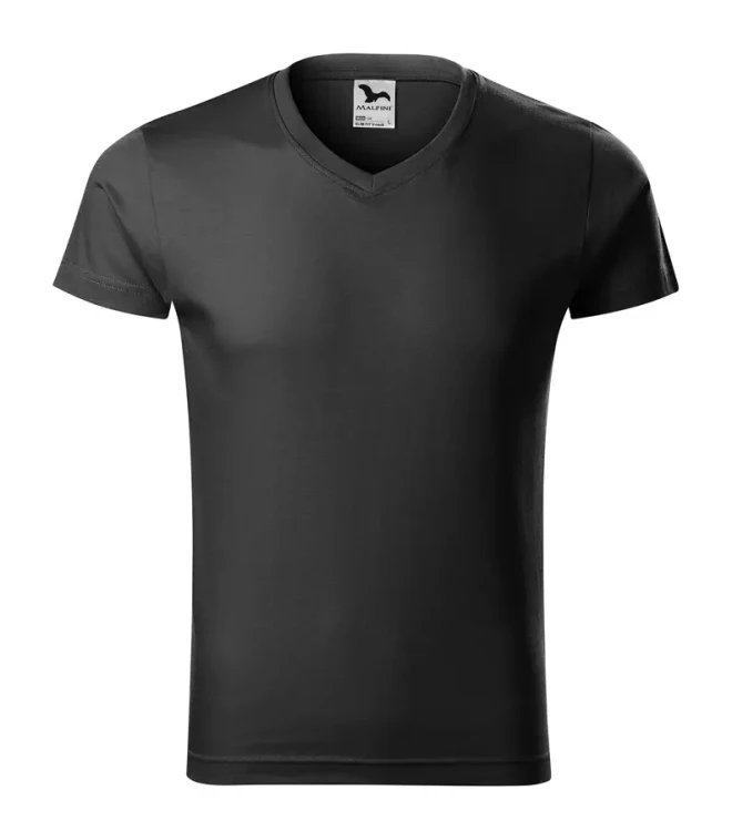 Koszulka męska 180g Slim Fit V-neck 146 z logo własnym nadrukiem na sercu odzież reklamowa WSZYSTKIE KOLORY (39).webp