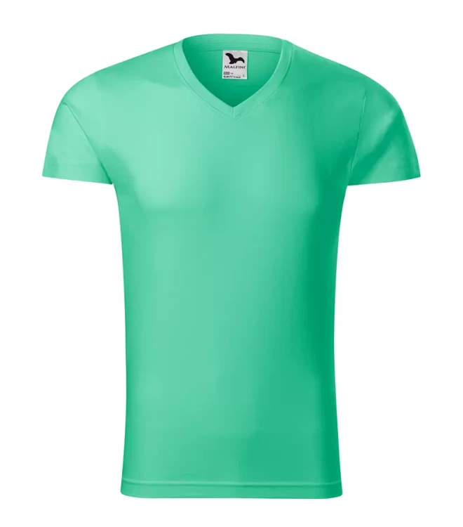 Koszulka męska 180g Slim Fit V-neck 146 z logo własnym nadrukiem na sercu odzież reklamowa WSZYSTKIE KOLORY (42).webp