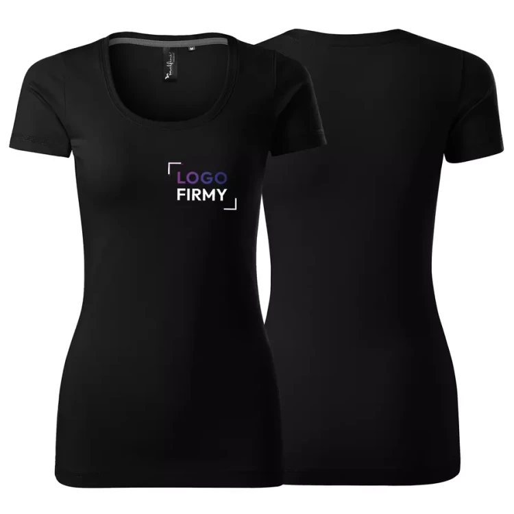 Koszulka damska 180g Action 152 z logo własnym nadrukiem na sercu odzież reklamowa WSZYSTKIE KOLORY (1).webp