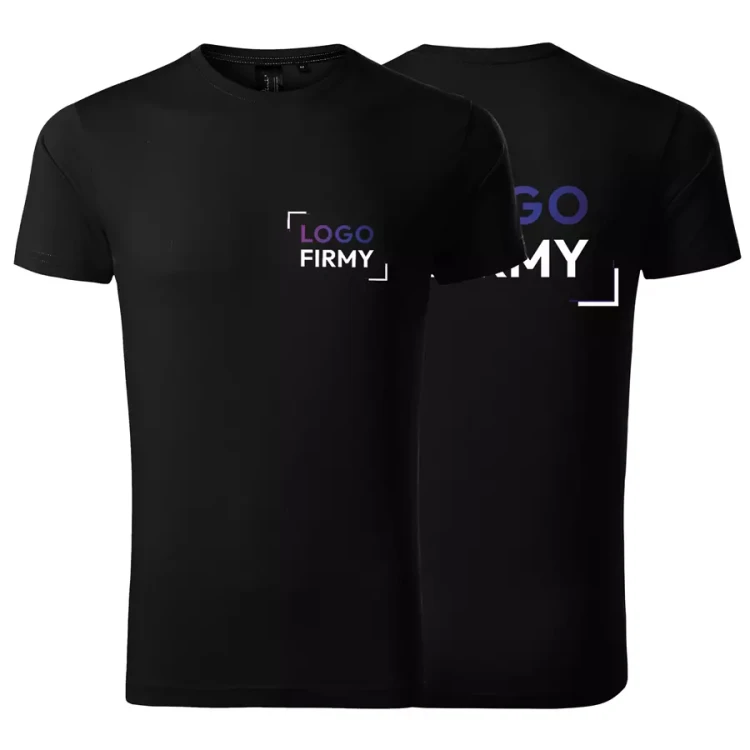 Koszulka męska z krótkim rękawem z logo firmy na sercu i plecach 160g Exclusive 153 koszulka WSZYSTKIE KOLORY (1).webp