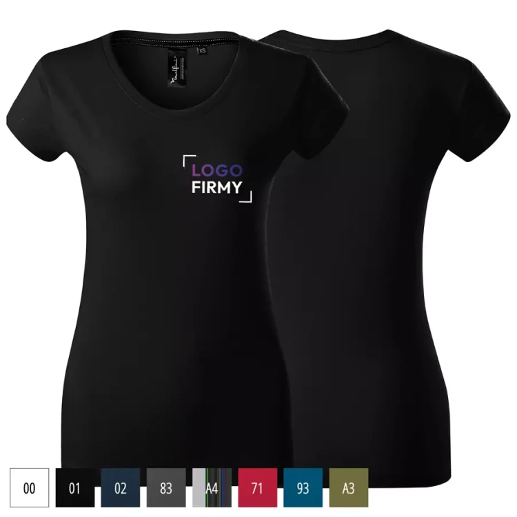 Koszulka damska z logo firmy na sercu 160g Exclusive 154 krótki rękaw WSZYSTKIE KOLORY (1).webp