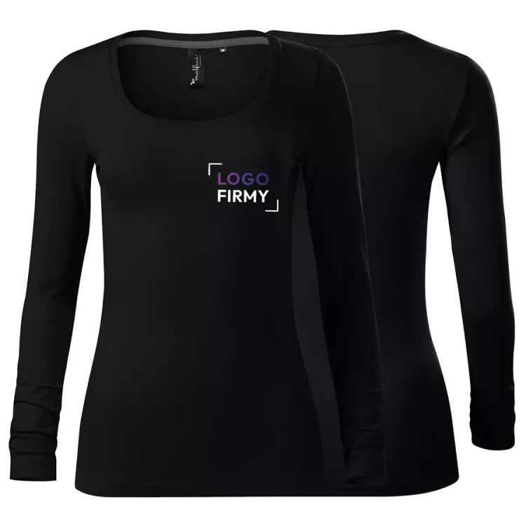 Koszulka damska z długim rękawem 160g Brave 156 z logo własnym nadrukiem na sercu odzież reklamowa WSZYSTKIE KOLORY (1).webp