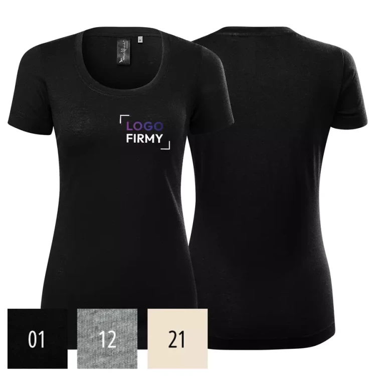 Koszulka damska z logo firmy na sercu 190g Merino Rise 158 krótki rękaw WSZYSTKIE KOLORY (2).webp