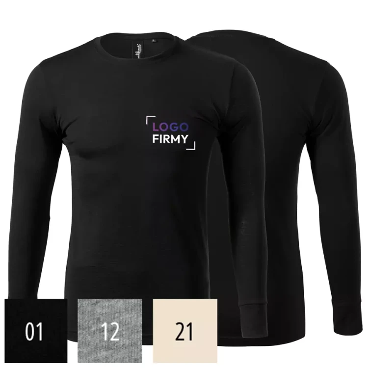 Koszulka męska z długim rękawem 190g Merino Rise LS 159 z logo własnym nadrukiem na sercu odzież reklamowa WSZYSTKIE KOLORY (2).webp