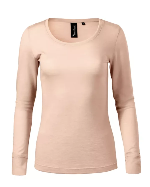 Koszulka damska z długim rękawem 190g Merino Rise LS 160 z logo własnym nadrukiem na sercu odzież reklamowa WSZYSTKIE KOLORY (34).webp