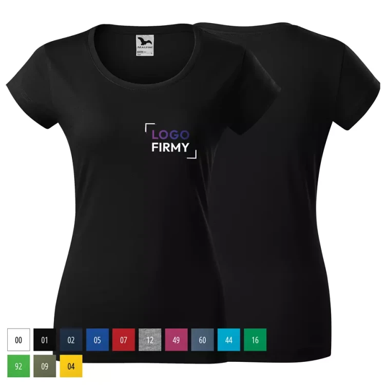 Koszulka damska 180g Viper 161 z logo własnym nadrukiem na sercu odzież reklamowa WSZYSTKIE KOLORY (1).webp