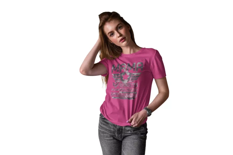 KOSZULKA dla Mamy Z KOLOROWYM NADRUKIEM na Dzień Matki MAMA jednostka do zadań specjalnych super bohaterów kolor różowy (3).webp