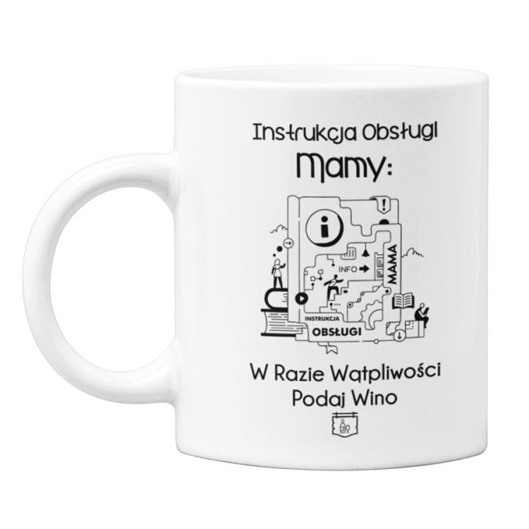 Koszulka dla Mamy na Dzień Mamy zestaw z kubkiem i nadrukiem Super Mama, bo kto inny mógłby to ogarnąć kolor granatowy (1).jpg