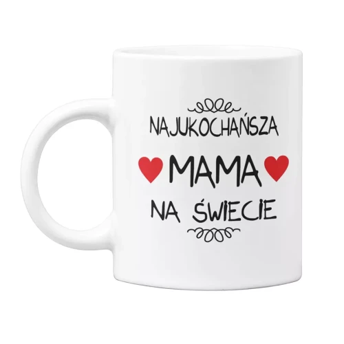 Koszulka dla Mamy na Dzień Mamy zestaw z kubkiem i nadrukiem Najukochańsza mama na świecie  (2).webp