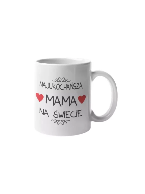 Koszulka dla Mamy na Dzień Mamy zestaw z kubkiem i nadrukiem Najukochańsza mama na świecie  (1).webp