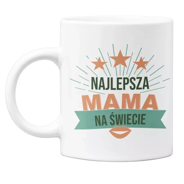 KOSZULKA Z KUBKIEM dla Mamy na Dzień Matki z kolorowym nadrukiem Najlepsza mama na świecie kolor granatowy (2).webp