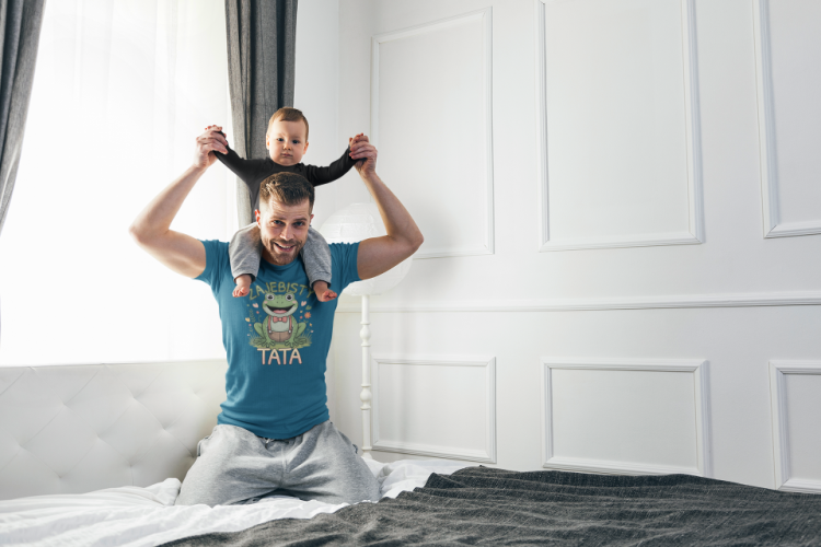 KOSZULKA dla Mamy i Taty na Dzień Matki i Ojca z żabą z napisem: "ŻAJEBISTY TATA", "ŻAJEBISTA MAMA".