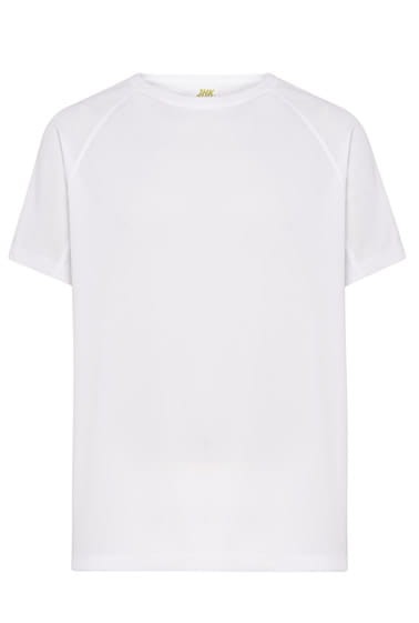 koszulka sportowa z własnym nadrukiem koszulka techniczna odzież reklamowa sportowa kolor biały.jpg