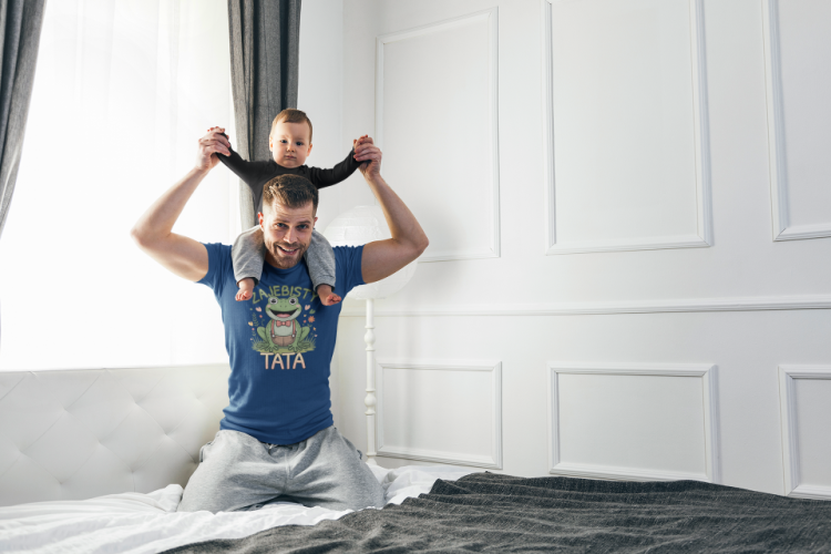 KOSZULKA dla Mamy i Taty na Dzień Matki i Ojca z żabą z napisem: "ŻAJEBISTY TATA", "ŻAJEBISTA MAMA".