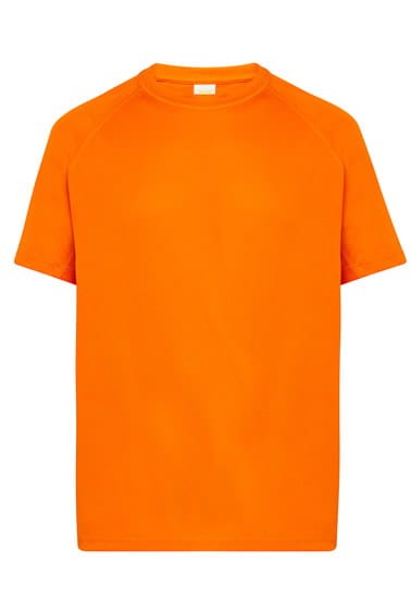 koszulka sportowa z własnym nadrukiem koszulka techniczna odzież reklamowa sportowa kolor pomaranczowy.jpg