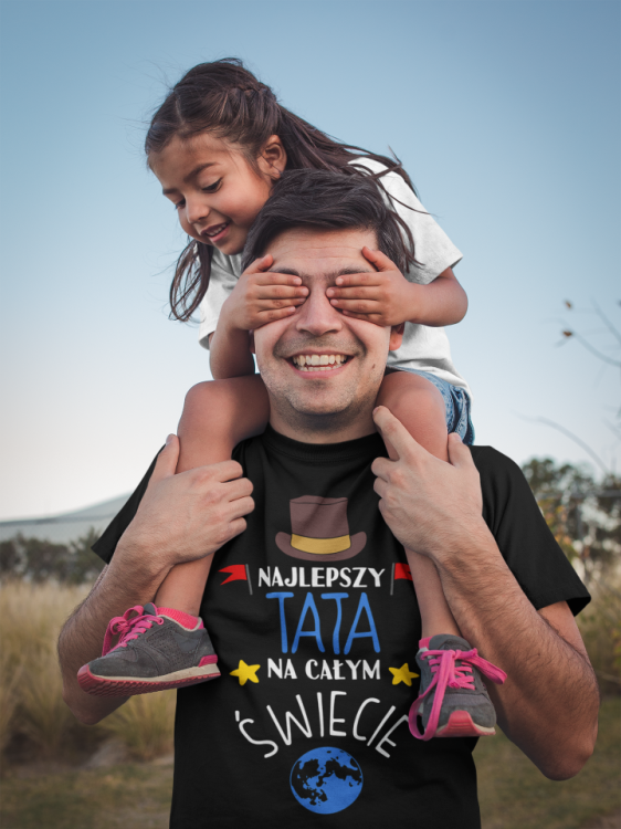 Koszulka dla TATY modny prezent na Dzień Ojca Stylowa koszulka z napisem: "Najlepszy TATA na całym świecie".