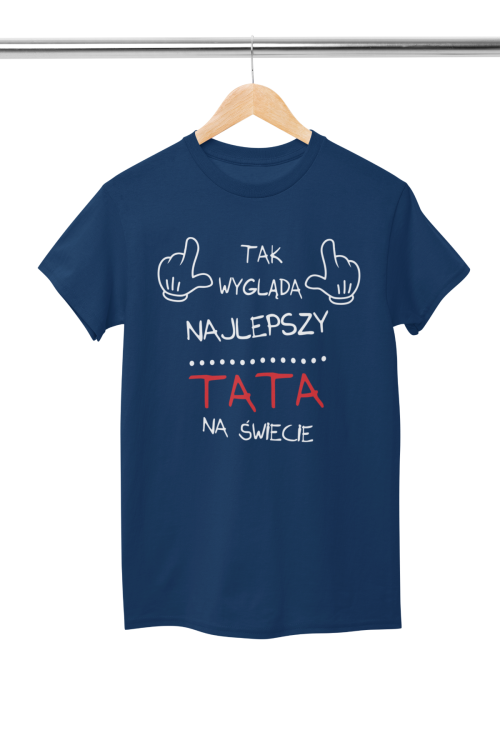Koszulka dla taty wraz z kubkiem z nadrukiem "Tak wygląda najlepszy TATA na świecie"