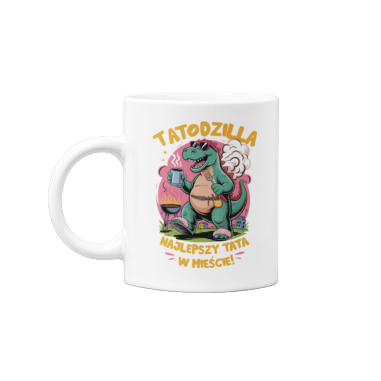 Komplet KOSZULKA I KUBEK dla Taty Upominek Dzień Ojca Urodziny TATODZILLA