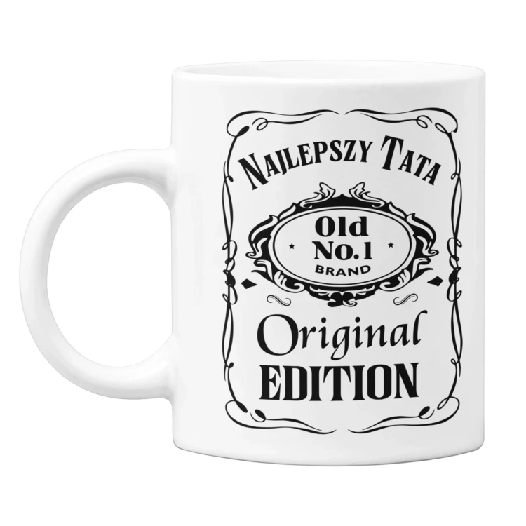 KUBEK dla Taty Super Upominek na Dzień Ojca z napisem Najlepszy Tata Old No.1 BRAND Original EDITION (2).webp