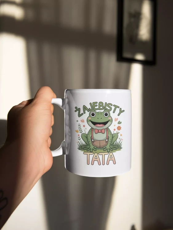 KUBEK dla Taty Super Upominek na Dzień Ojca z napisem ŻAJEBISTY TATA  (1).webp