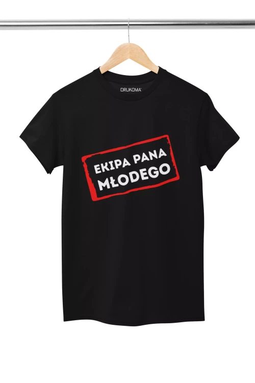 Koszulka na wieczór kawalerski modny prezent dla przyszłej Pary Młodej z napisem EKIPA PANA MŁODEGO (3).webp