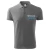 Koszulka polo CIEMNOSZARO MELANŻOWA z logo na sercu męska z HAFTEM logo firmy 200g 203 kolor 12 koszulka polo.webp