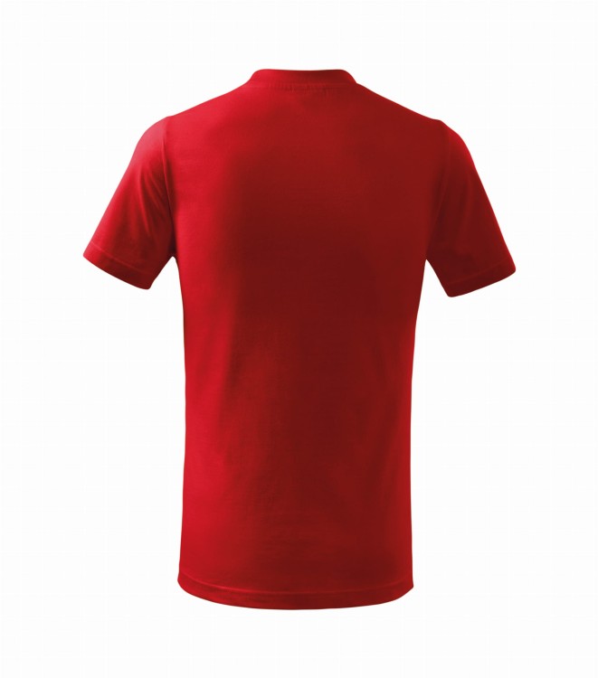 Koszulka dziecięca z krótkim rękawem z logo na sercu i plecach unisex z HAFTEM logo OSP 160g Basic138 koszulka krótki rękaw kolor czerwony