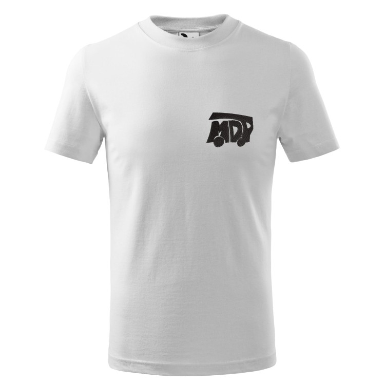 Koszulka dziecięca z krótkim rękawem z logo na sercu i plecach unisex z HAFTEM logo OSP 160g Basic138 koszulka krótki rękaw kolor biały