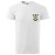 Koszulka z krótkim rękawem z logo na sercu i plecach męska z HAFTEM logo OSP 160g BASIC129 koszulka krótki rękaw kolor biały