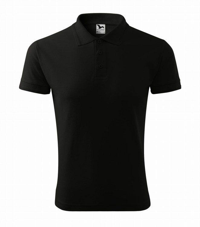 Koszulka polo z krótkim rękawem z logo na sercu i plecach męska z HAFTEM logo OSP 200g Pique Polo203 koszulka polo krótki rękaw kolor czarny