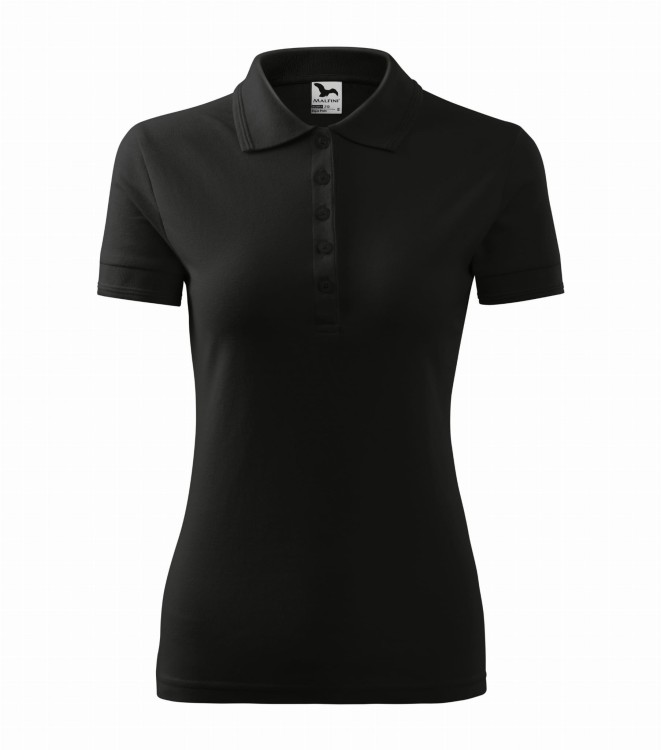 Koszulka polo z krótkim rękawem z logo na sercu i plecach damska z HAFTEM logo OSP 200g Pique Polo210 koszulka polo krótki rękaw kolor czarny