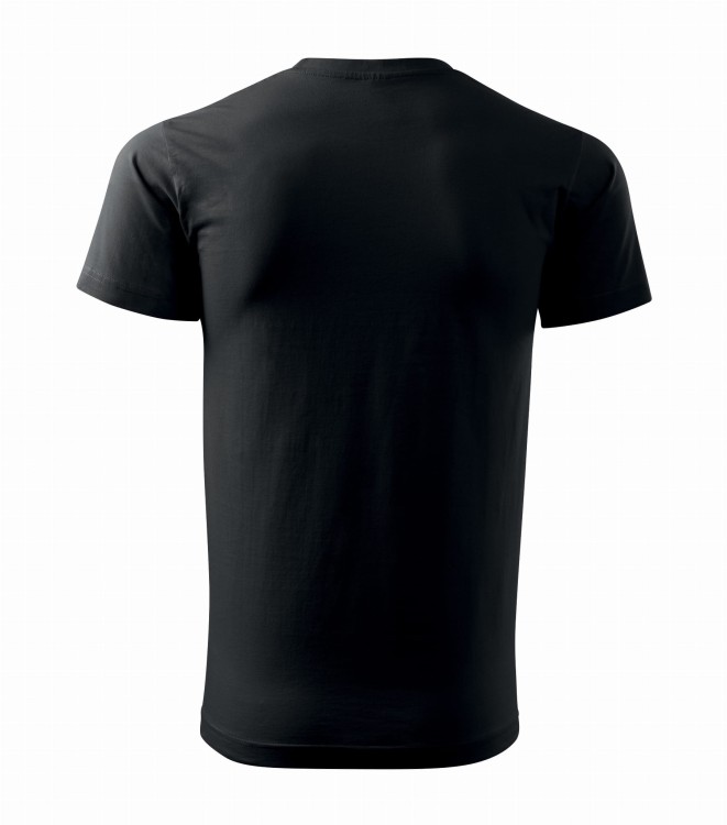 Koszulka męska z krótkim rękawem z logo OSP na sercu z NADRUKIEM 160g BASIC129 koszulka krótki rękaw kolor czarny