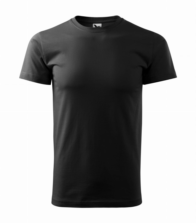 Koszulka męska z krótkim rękawem z logo OSP na sercu z NADRUKIEM 160g BASIC129 koszulka krótki rękaw kolor czarny