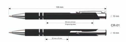 Długopis metalowy seria COSMO RUBBER