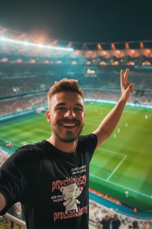 Koszulka dla Chłopaka modny prezent na Walentynki lub Urodziny stylowa koszulka z napisem Codziennie budzę się przystojniejszy, ale dzisiaj to już przesadziłem (1).jpg