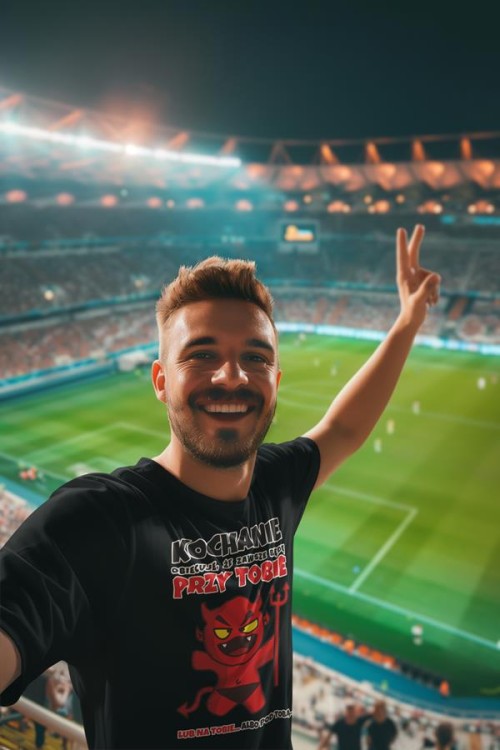 Koszulka dla Chłopaka modny prezent na Walentynki lub Urodziny stylowa koszulka z napisem Kochanie obiecuje, że zawsze będę przy tobie lub na tobie... albo p.jpg