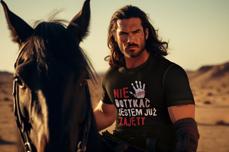 Koszulka dla Chłopaka modny prezent na Walentynki lub Urodziny stylowa koszulka z napisem NIE DOTYKAĆ JESTEM JUŻ ZAJĘTY (7).jpg