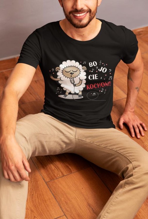 Koszulka dla Chłopaka modny prezent na Walentynki lub Urodziny stylowa koszulka z napisem BO JO CIĘ KOCHOM (2).jpg