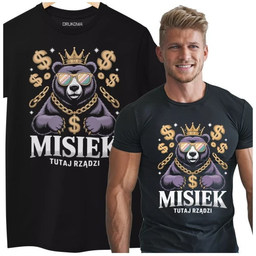 KOSZULKA NA DZIEŃ CHŁOPAKA PREZENT DLA CHŁOPAKA Z NAPISEM MISIEK TU RZĄDZI (2).webp