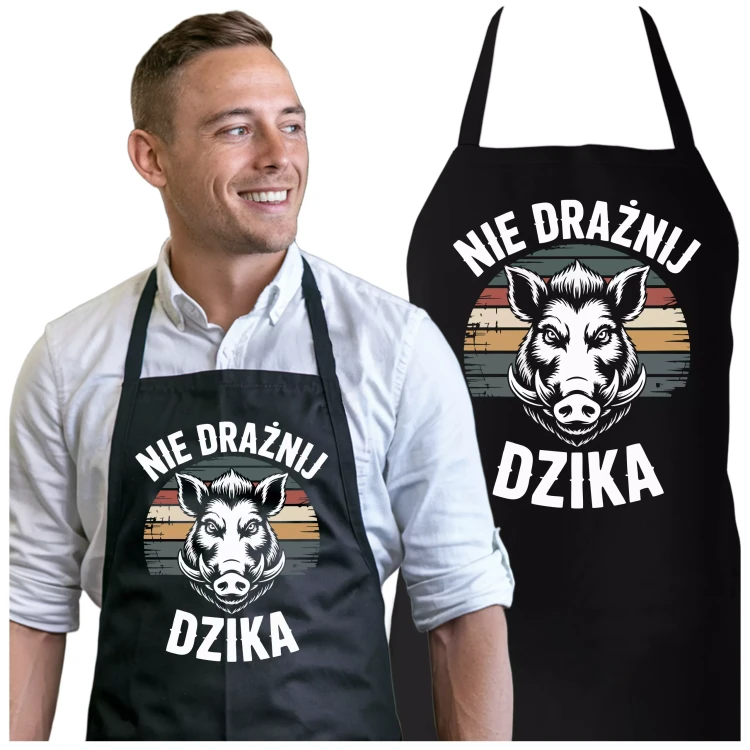FARTUCH NA DZIEŃ CHŁOPAKA PREZENT DLA CHŁOPAKA Z NAPISEM NIE DRAŻNIJ DZIKA (2).webp
