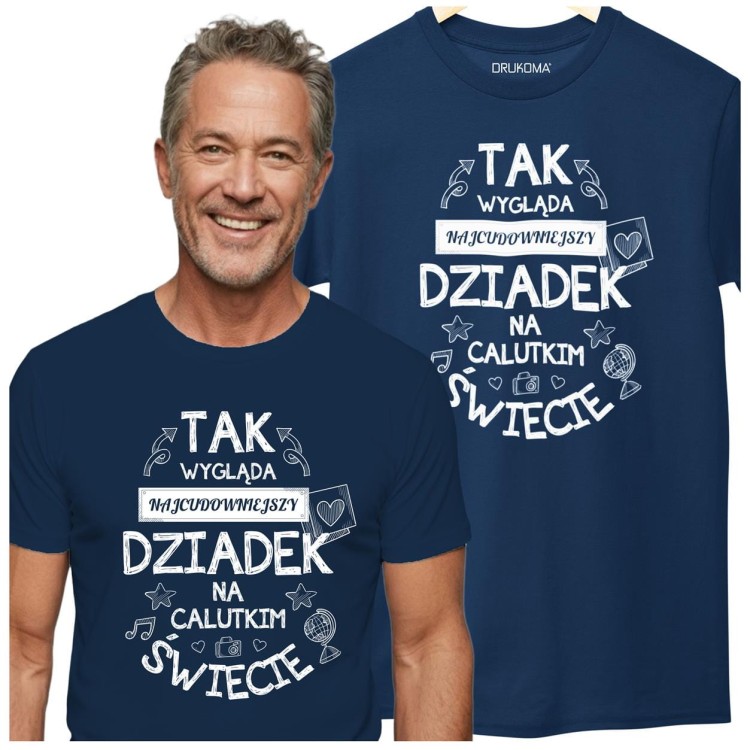 KOSZULKA DLA DZIADKA NA DZIEŃ DZIADKA Z NAPISEM NAJCUDOWNIEJSZY DZIADEK NA CALUTKIM ŚWIECIE (5).jpg