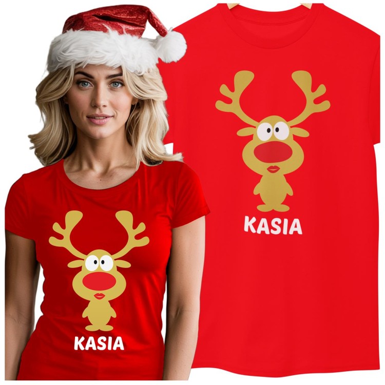 KOSZULKA ŚWIATECZNA DLA ŻONY RENIFER Z IMIENIEM KOLOR CZARNY (1).jpg