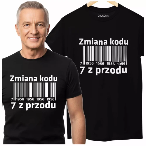 Koszulka na urodziny na 70 siedemdziesiątkę z napisem Zmiana kodu 7 z przodu 1956 (2).webp