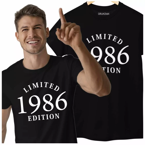 Koszulka na 40 lat urodziny czterdzieste urodziny z napisem 1986 Limited Edition (2).webp