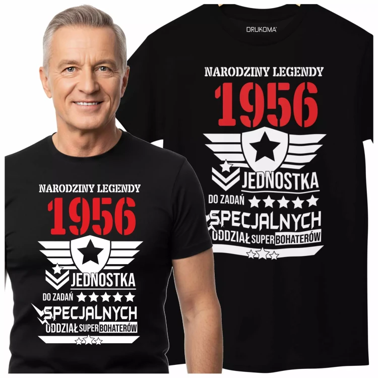 Koszulka na urodziny na 70 lat siedemdziesiąte urodziny Narodziny Legendy 1956 jednostka do zadań specjalnych  (2).webp