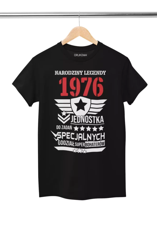 Koszulka na urodziny na 50 lat pięćdziesiąte urodziny Narodziny Legendy 1976 jednostka do zadań specjalnych (1).webp
