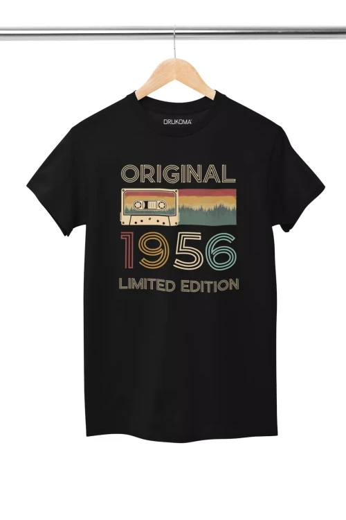 Koszulka na urodziny na 70 SIEDEMDZIESIĄTKĘ z napisem ORIGINAL 1956 LIMITED EDITION (3).webp