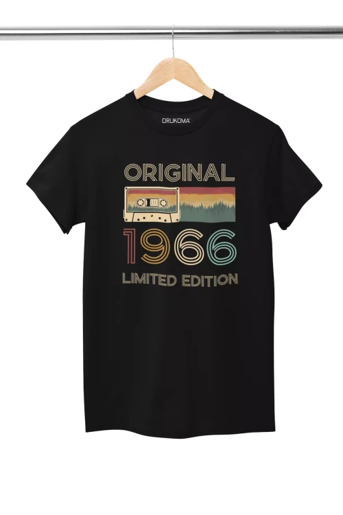 Koszulka na urodziny na 60 SZEŚĆDZIESIĄTKĘ z napisem ORIGINAL 1966 LIMITED EDITION (3).webp