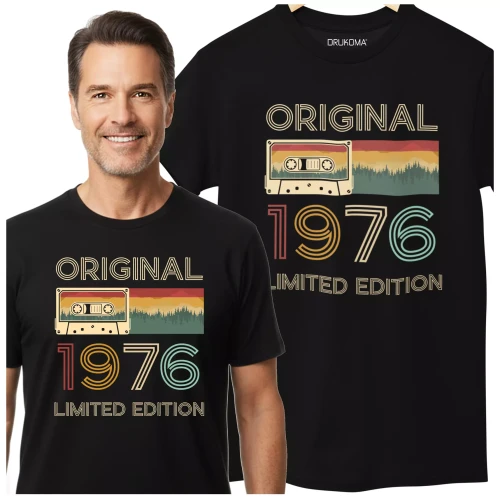 Koszulka na urodziny na 50 PIĘĆDZIESIĄTKĘ z napisem ORIGINAL 1976 LIMITED EDITION (2).webp